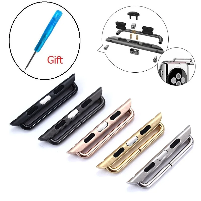 

Connector for Apple Watch 40mm 44mm 38mm 42mm Adapter Linker Connect Strap Band Stainless Steel Watch Accessories