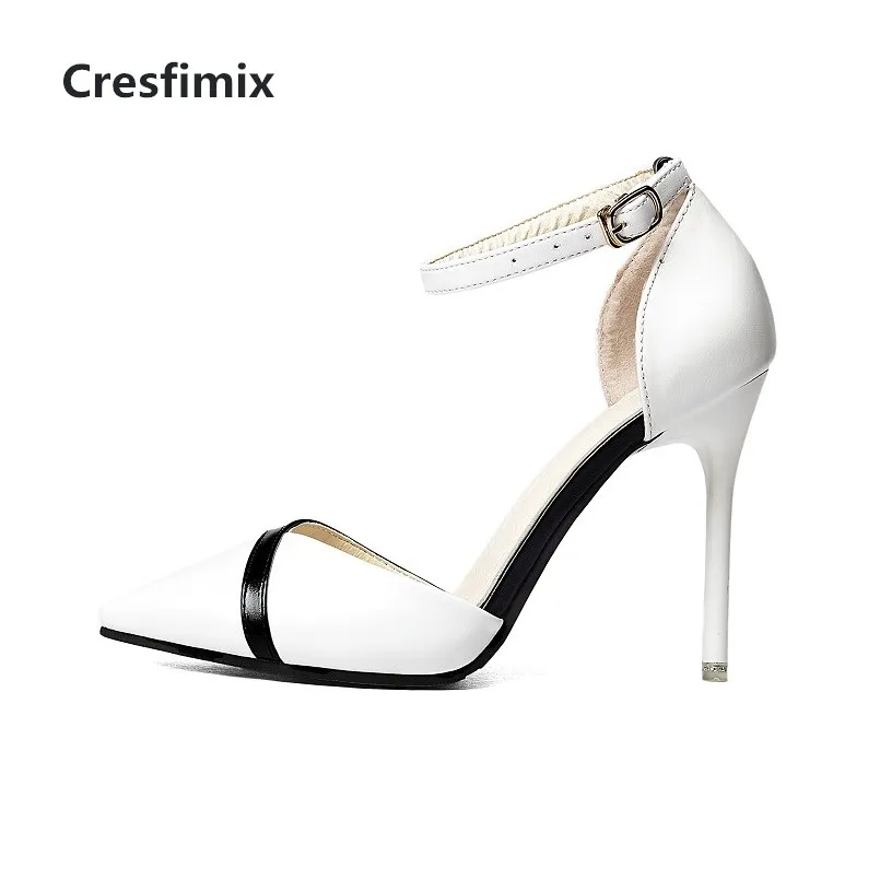 

Cresfimix women fashion comfortable pu leather spring & summer high heel shoes lady cute comfortable party high heel pumps b2918