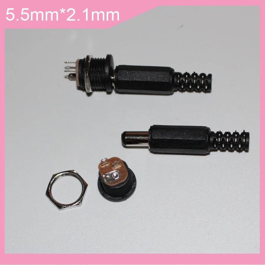 1pcs 3.4mm x 1.3mm Inline AC to DC Power Plug Connector