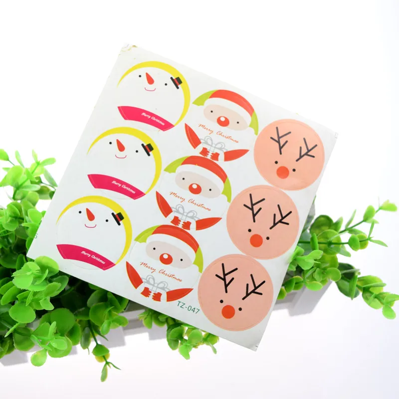 

Hand made Christmas Snowman Scrapbooking Kraft Paper Labels Envelopes Packaging Seals Sticker DIY For Cake Box Wrapping Baking