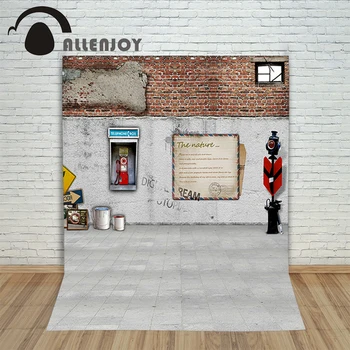 

Allenjoy background for photos Street-side camera brick wall envelopes children's photographic camera backdrop vinyl