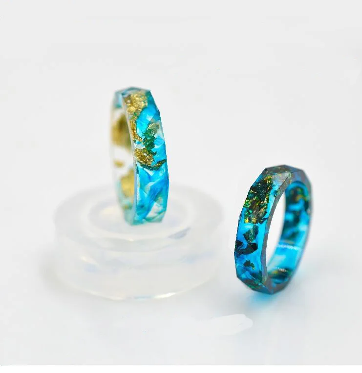 

1 piece DIY Clear Silicone Ring Mould For Epoxy Resin with Real Flower Handmade Jewelry Tools Equipments resin molds for jewelry