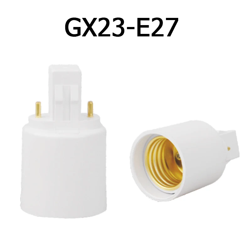 10 шт./лот 2pin GX23 для E27 гнездо для электричества led лампачки тест переходник патрон преобразователь для E27 светодиодное освещение, розничная