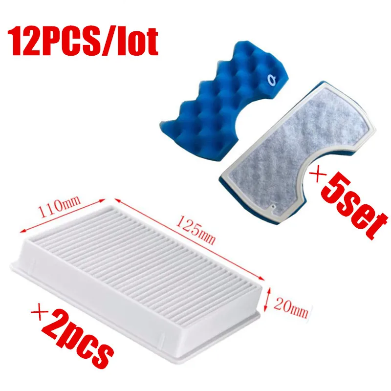 

2* Vacuum Cleaner dust filter HEPA H11 DJ63-00672D Filter + 5*set of filter cotton for Samsung SC4300 SC4470 White VC-B710W