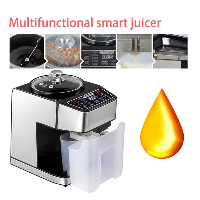 

Automatic oil press machine pinenut Heat and Cold sunflower seeds oil extractor Mini stainless steel cocoa soy bean