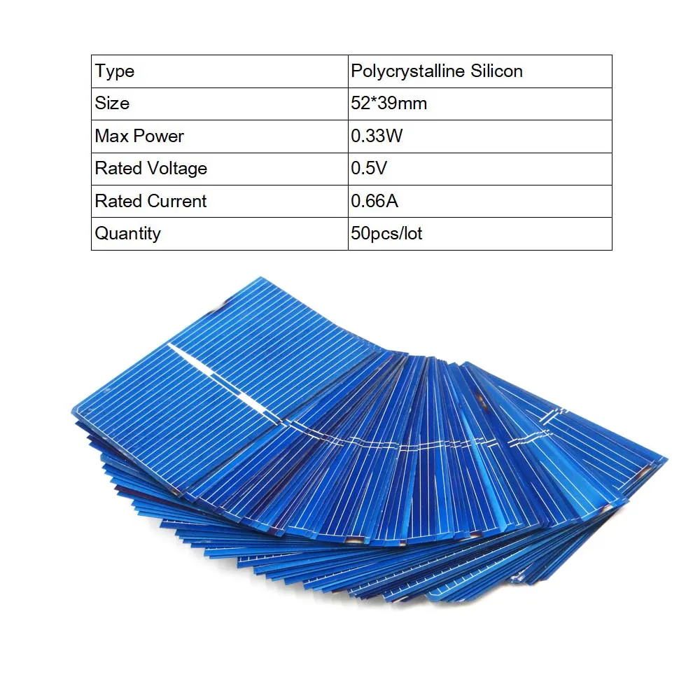 50 шт./лот солнечная панель Painel Cells DIY зарядное устройство из поликристаллического кремния Sunpower solar Bord 19 22 39 52 78 125 156 мм