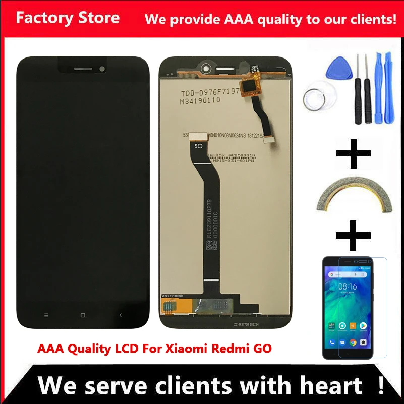 AAA качественный ЖК-дисплей для Xiaomi Redmi Go LCD с рамкой Замена экрана дисплея экран |