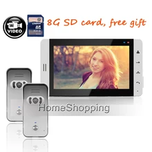 New 7 Color Screen Recording Video Intercom font b Door b font Phone Kit 2 Waterproof