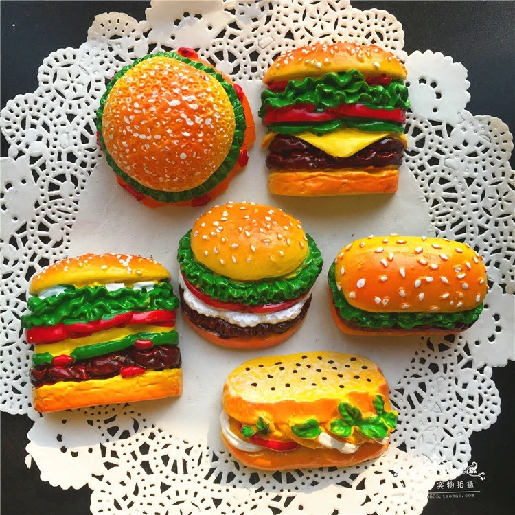 New Creative Food Shape Fridge 3D Cute Simulation Hamburger