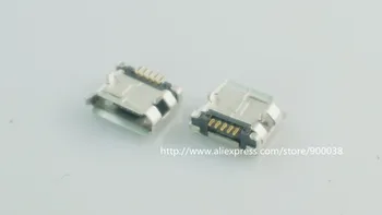 

10pcs/tape Micro USB 2.0 Connector B Type 5pin SMT Female receptacle right angle Shell 2 support pins TH SMD PCB reflow solder