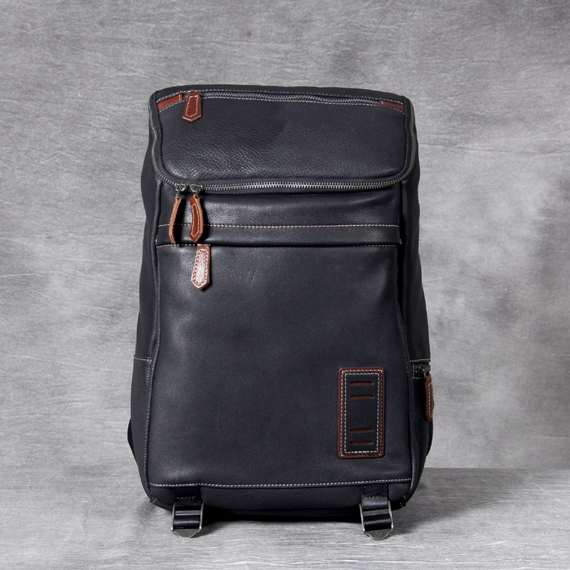 Brand Original Handmade Backpack High Quality Genuine Leather Business Laptop Computer Backpack Male Soft Cowhide Shoulder Bag