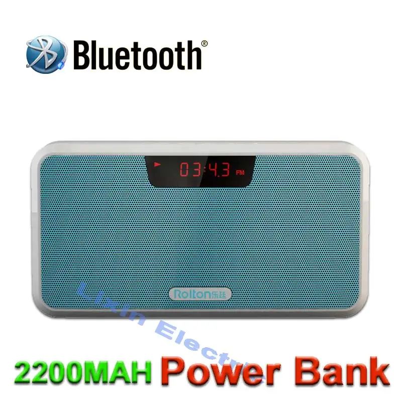 Rolton الطاقة البنك مكبر الصوت المحمول الذي يعمل بالبلوتوث دعم TF بطاقة اللعب Mp3 حر اليدين الهاتف راديو FM وتسجيل شاشة led