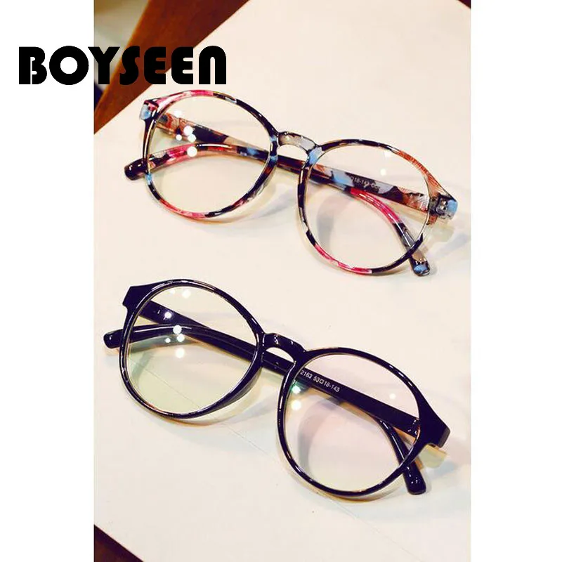 

BOYSEEN Fashion Eyeglasses Prescription Glass Frame Women Round Glasses Frame Myopia Optical Frame Optical glasses 2163
