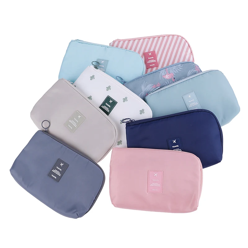  7 Styles Cosmetic Bag Travel Waterproof Portable Flamingo Makeup Bag Toiletry Kits Women Necessaire