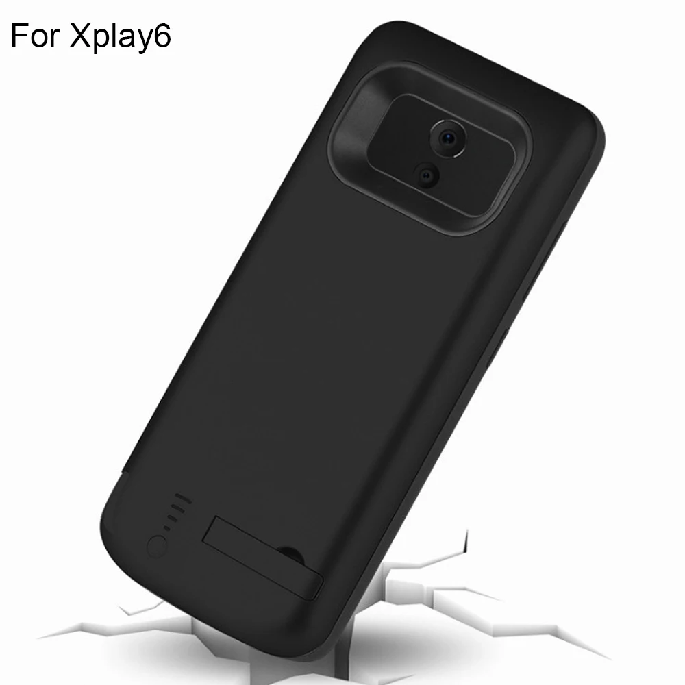 

For VIVO X Play 6 6000mAh Battery Case TPU Frame Protective Charger Extended Power Bank Charging for Xplus6