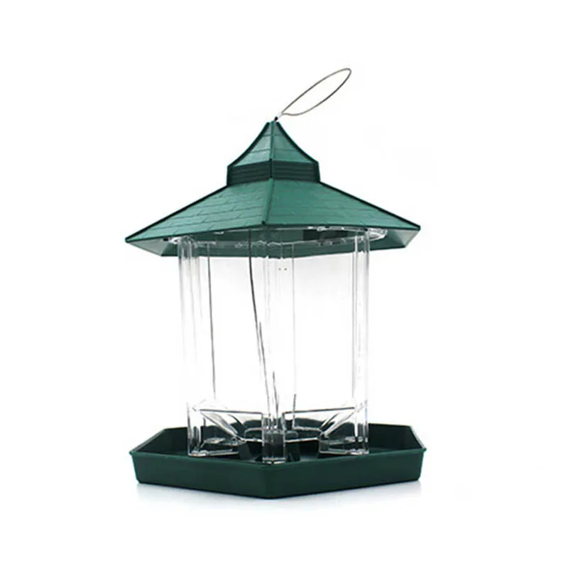Зеленый павильон кормушка для птиц с присоской подвесной птичий домик для улицы горячая распродажа