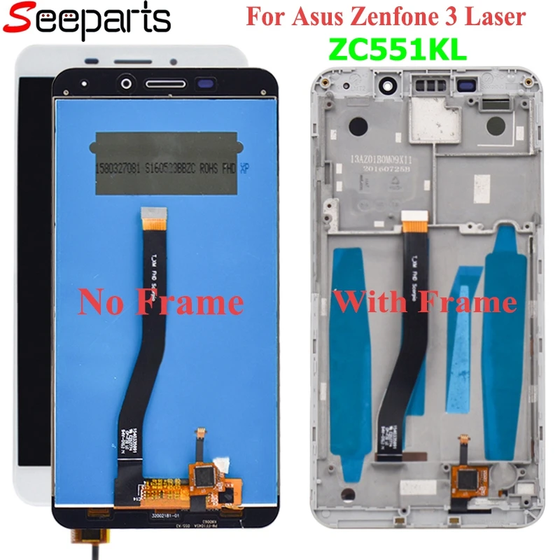 5 &quotдля Asus ZenFone ZC551KL ЖК-дисплей сенсорный экран дигитайзер для Zenfone 3 Laser с рамкой