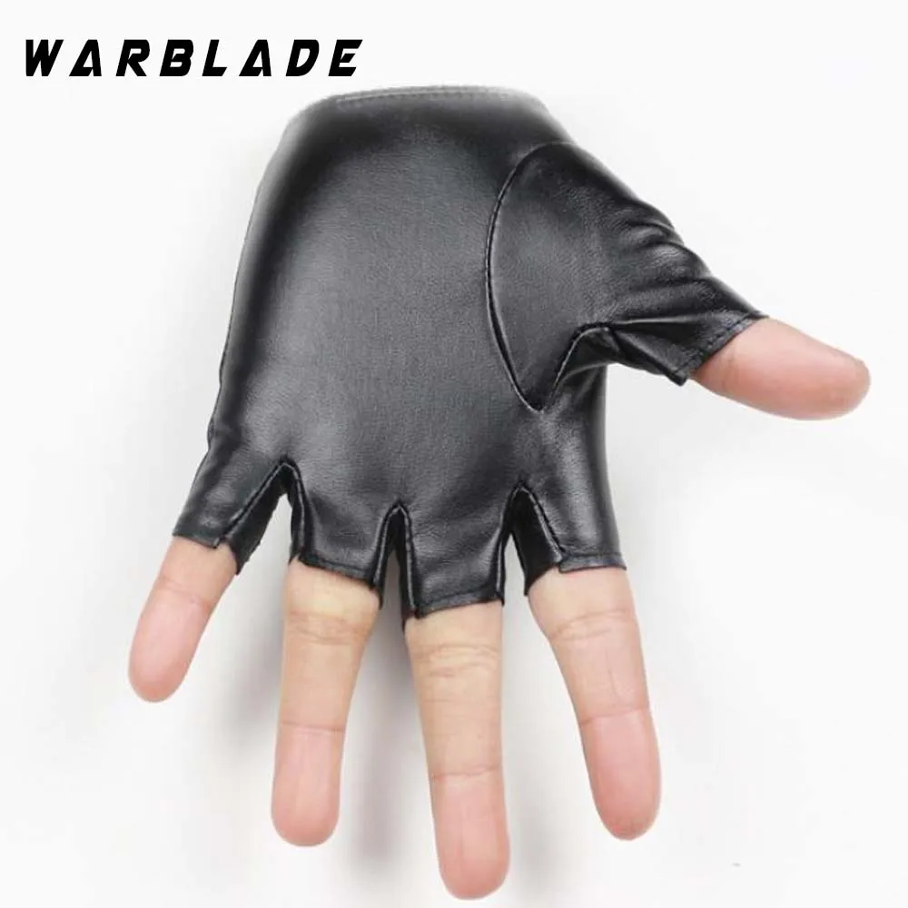 Высококачественные кожаные перчатки для детей, перчатки без пальцев для мальчиков и девочек, детские рукавицы на половину пальцев, дышащие черные перчатки