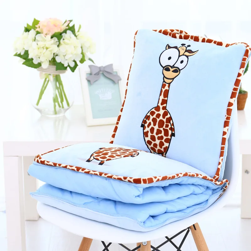 Милые подушки с изображением животных 7 стилей включают в себя кондиционер одеяло и мягкую игрушку для детей