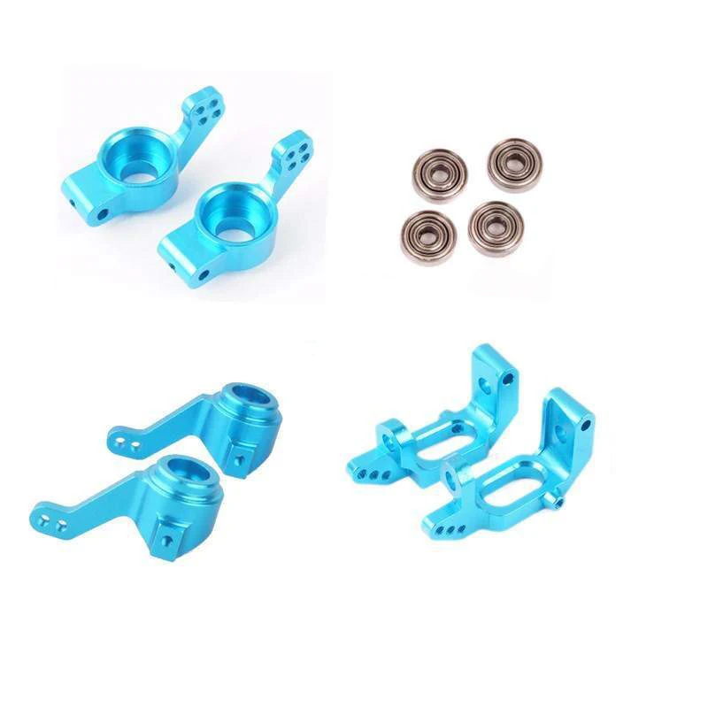 

HSP RC 1/10 Model Car Upgrade Parts Aluminum Steering Hub Mount 102011 steering cup 102012 rear axle seat 102010 bearings 102068