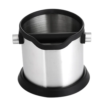 

1800 Ml Stainless Steel Espresso Blow Box Non-slip Ground Coffee Dump Bin Garbage With Detachable Bar Blow Barista