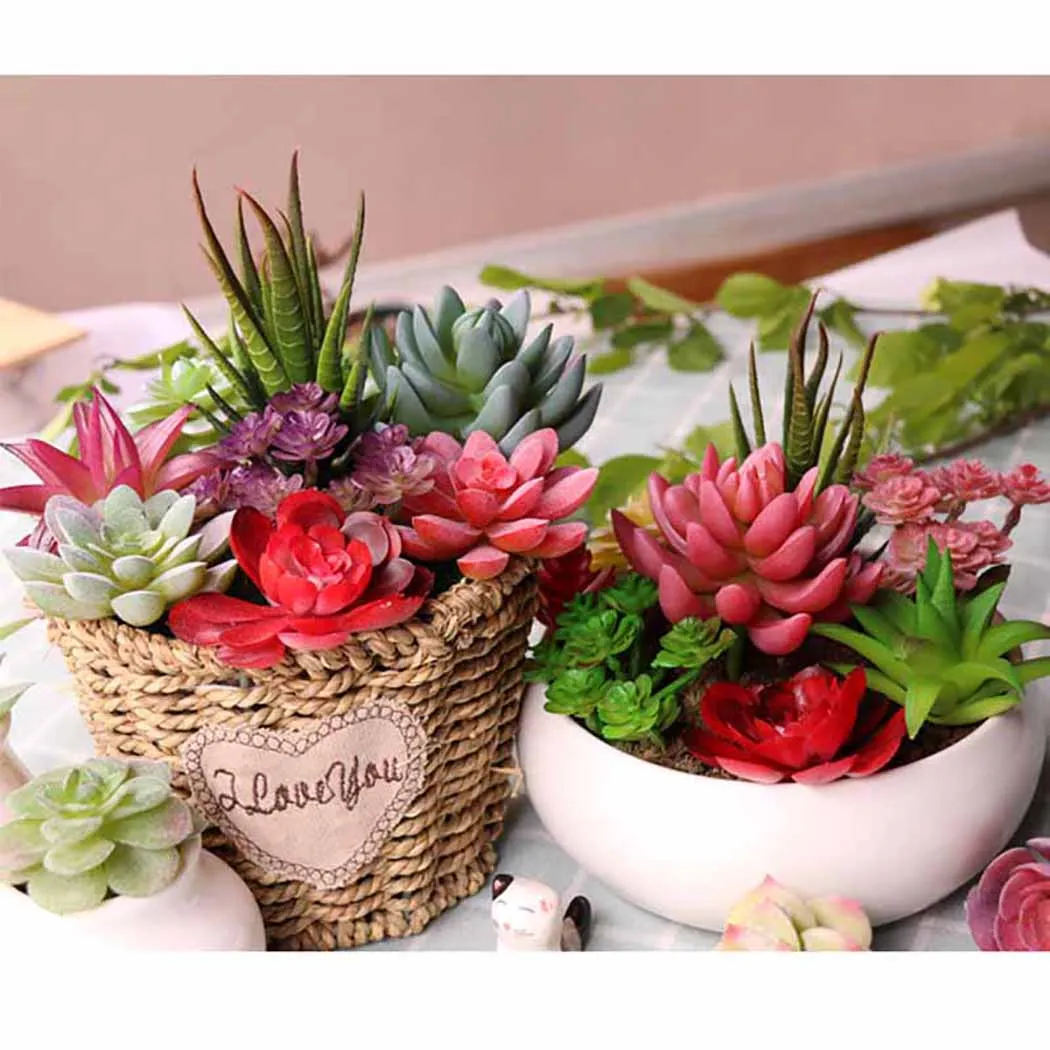 

Simulation Plants Fake Aloe Artificial Succulent Cactus Landscape Lotus Flower DIY Faux Flower Creative DIY Accessories