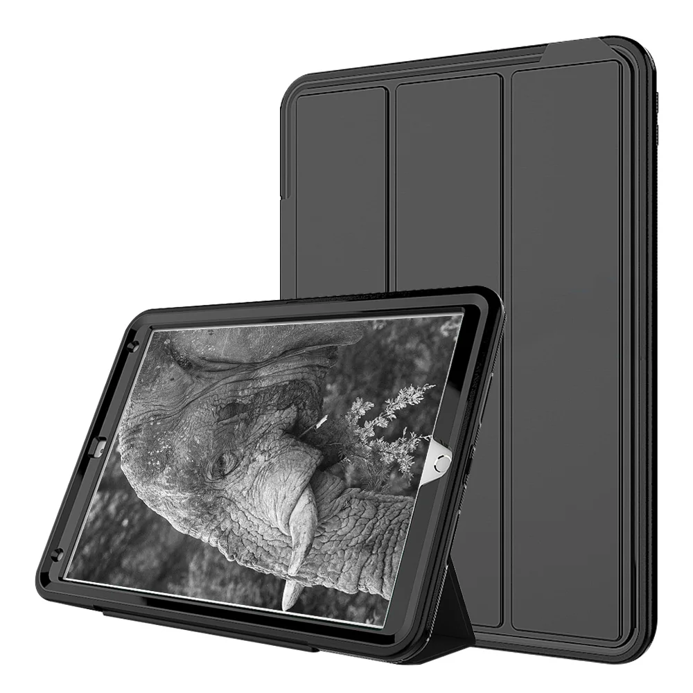 For iPad Pro 9.7 3 Layer Smart Cover Case Hybrid Armor Shock Absorption