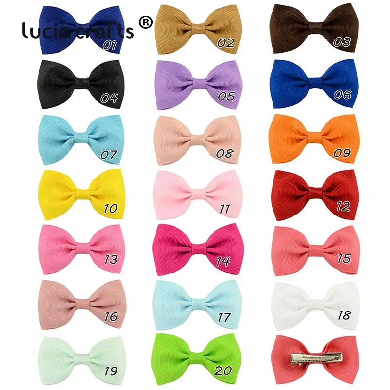 

1PCS 7X4cm Girls Ribbon Hair Bow Clips Barrettes For Teens Kids Toddlers Headdress Material B0305