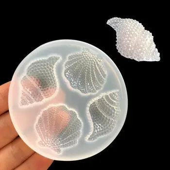 

DIY Twinkling Shell Conch Pendant Silicone Epoxy Resin Mold Jewelry Making Tools