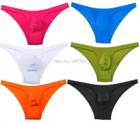 6Pcs/Lot New Men's Bikini Briefs Underwear Pouch Thong Brief Mini Trunk Pants