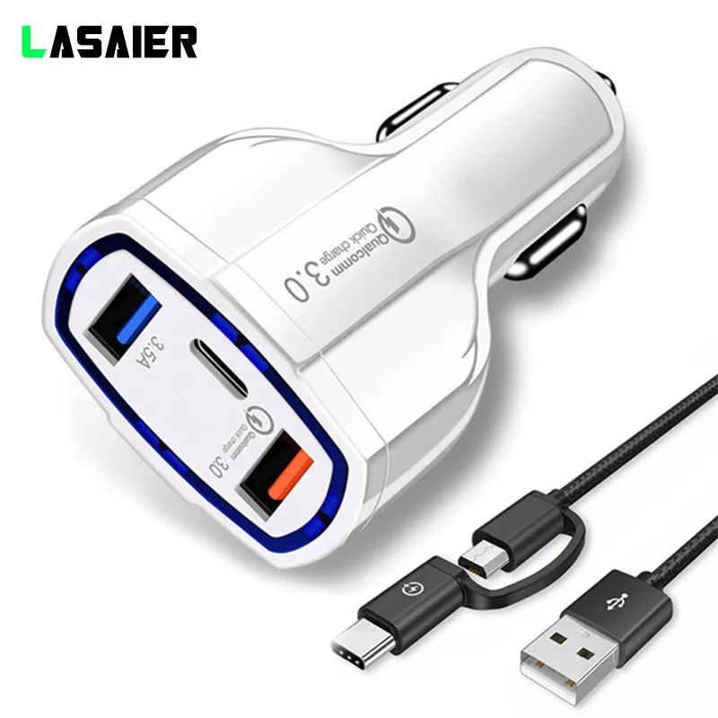 

USB Car Charger 5V 3.5A QC3.0 Turbo Fast Charging Adapter Quick Car-charger Dual USB Car Mobile Phone Charger For Samsung Xiaomi