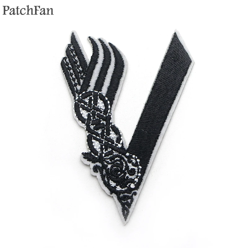 

A0345 Patchfan Viking Embroidered Iron on Patches for Clothing DIY Clothes Appliques cosplay wallet bag shoes patches Sticker