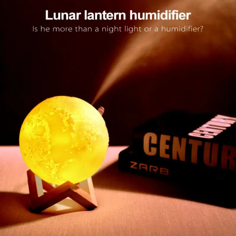 

3d Moon Lamp Humidifier Air Humidifier Essential Oil Diffuser Aroma Lamp Aromatherapy Electric Aroma Diffuser Mist Home Maker