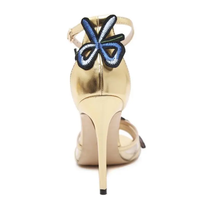 NIGHTCHERRY элегантный Для женщин высокий каблук цветок Ремешок на щиколотке открытый
