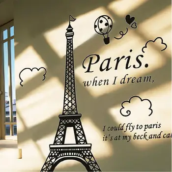 Home Decor Paris Tower Removable Vinyl Art Decal Mural Home Room Wall Sticker wall sticker Home Deco mirror JU26