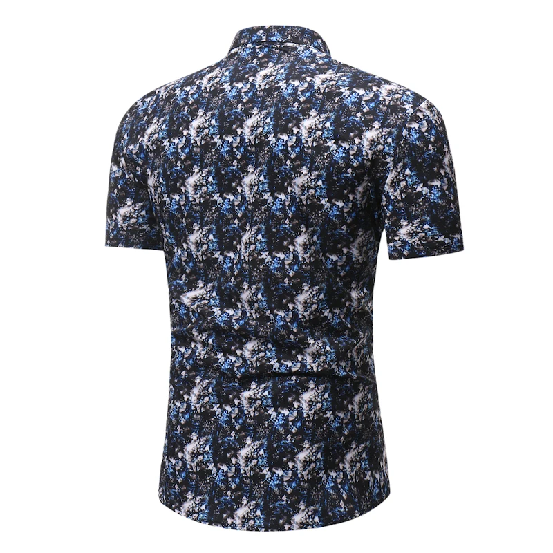 T-bird 2018 Новый Для мужчин рубашки короткий рукав рубашка с принтом camisas masculina Для мужчин Гавайи Повседневная рубашка летние тонкий футболка 3XL