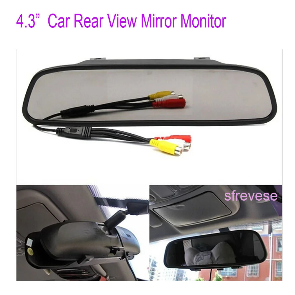 4," ЖК-зеркальный монитор+ беспроводной 7 светодиодный ИК ночного видения камера заднего вида комплект зеркал заднего вида для автомобиля система парковки