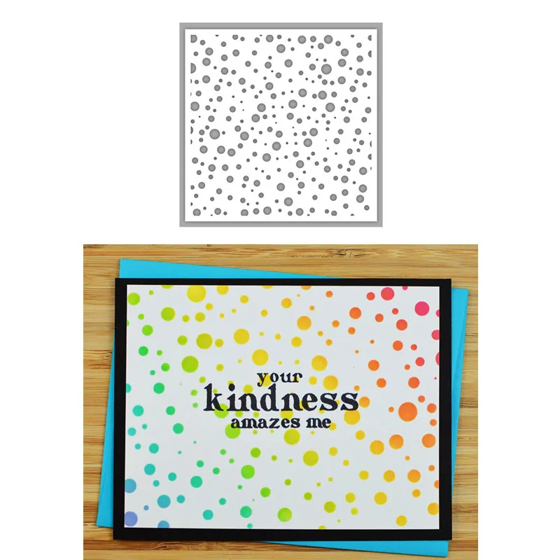 

Spots Different Sizes Plastic Templates Stencil For DIY Scrapbooking Decorative Embossing Card Craft Drawing Sheet New 2019