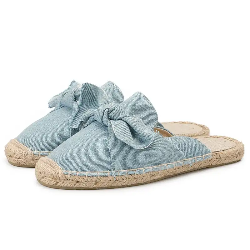 espadrille flat mules