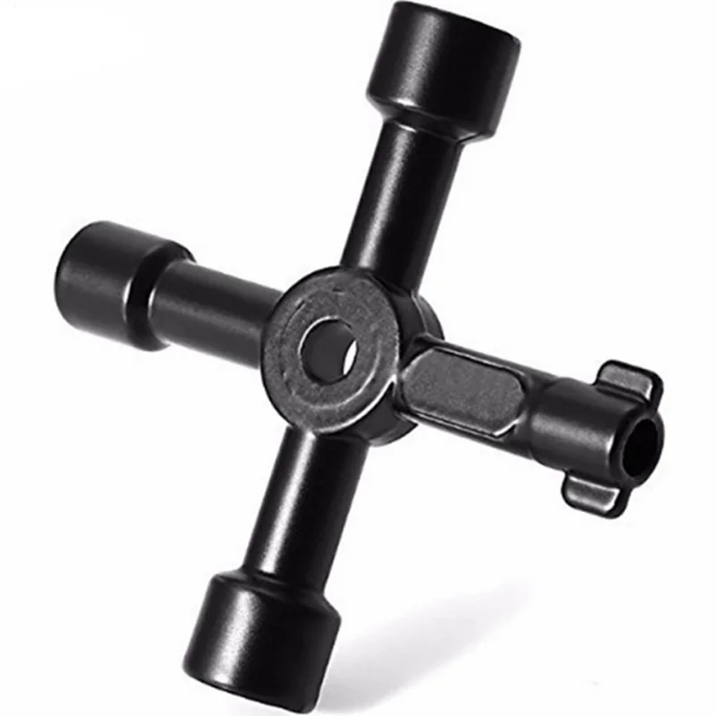 FATCOOL Universal Cross KEY Triangle KEY for Train Electrical Elevator Cabinet Valve Alloy Triangle Square Multifunct Wrench