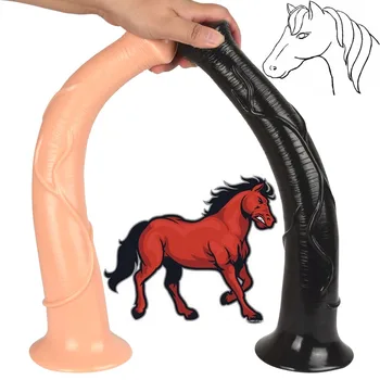 Super big soft realistic penis animal horse dildo suction cup large dildos for women huge long dildo erotic sex toys for woman 1