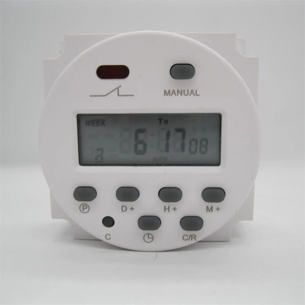 

stable CN101A AC DC12V 24V Round Digital LCD Power Timer Weekly Programmable Electronic Time Relay Switch 8A TO 16A CN101 weekly