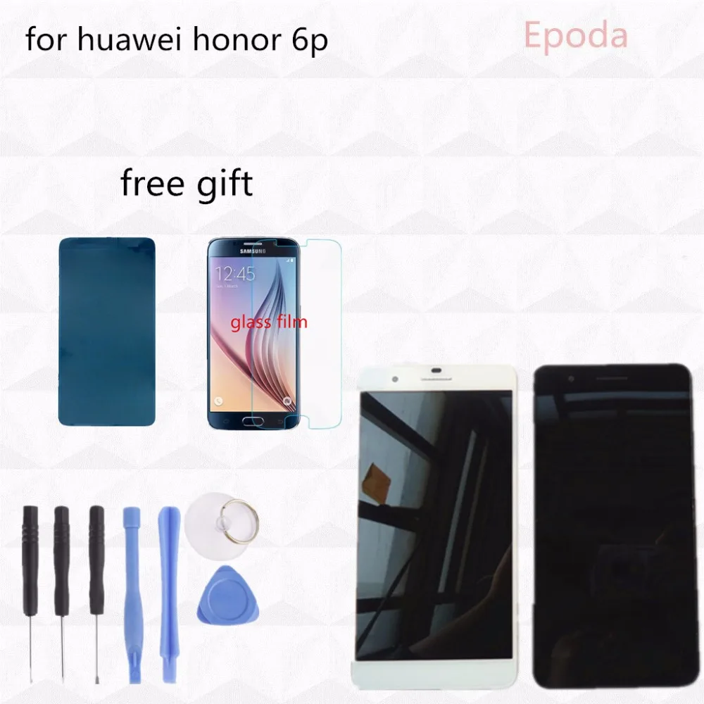 

High Quality LCD Display + Digitizer Touch Screen Assembly For Huawei Honor 6 Plus Honor 6p 5.5" Black White