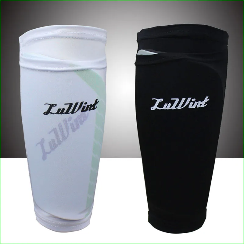 Black White Soccer Double Fixed Sock Football Shin Gurad Pad Holder