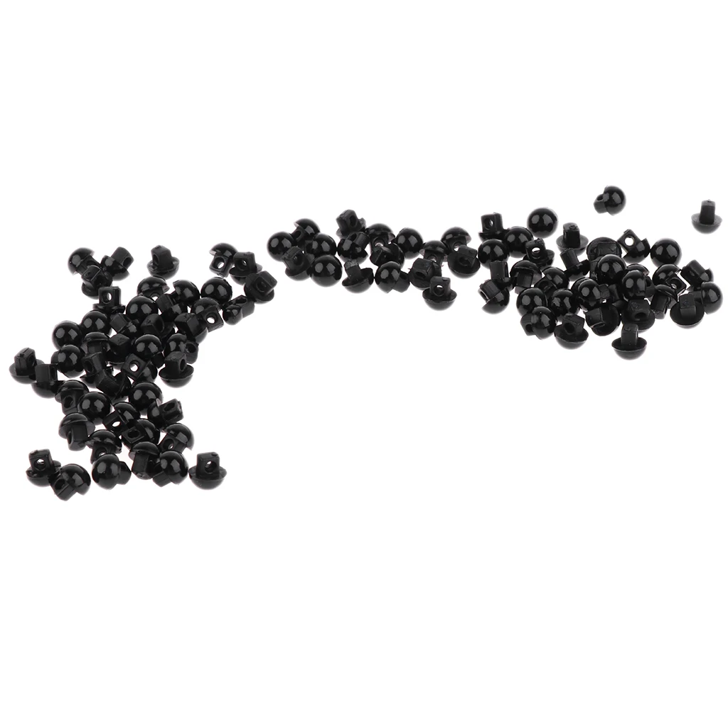 200 Pieces Hemispheric Shape Sewing Crafts Button for Toys Eyes Nose Ornaments Doll Making Supply DIY Apparel Sewing Buttons