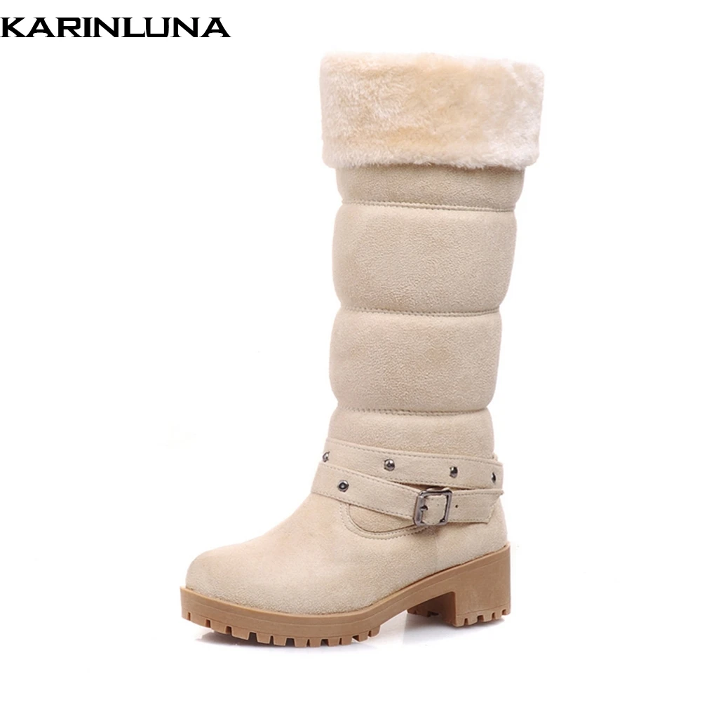 

Karinluna hot sale top quality large size 43 women snow Boots Shoes Winter plush russia warm fur Boots shoes woman