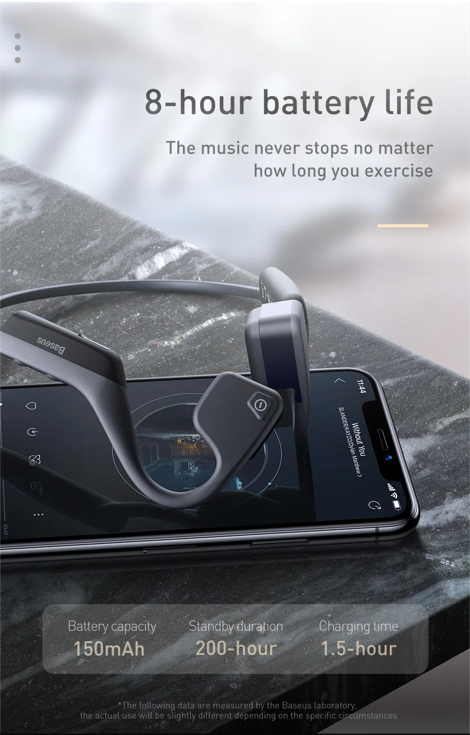 Baseus BC10 Bluetooth наушники с костной проводимостью 5,0 Беспроводные наушники с микрофоном гарнитура для спорта на открытом воздухе для iPhone Xiaomi