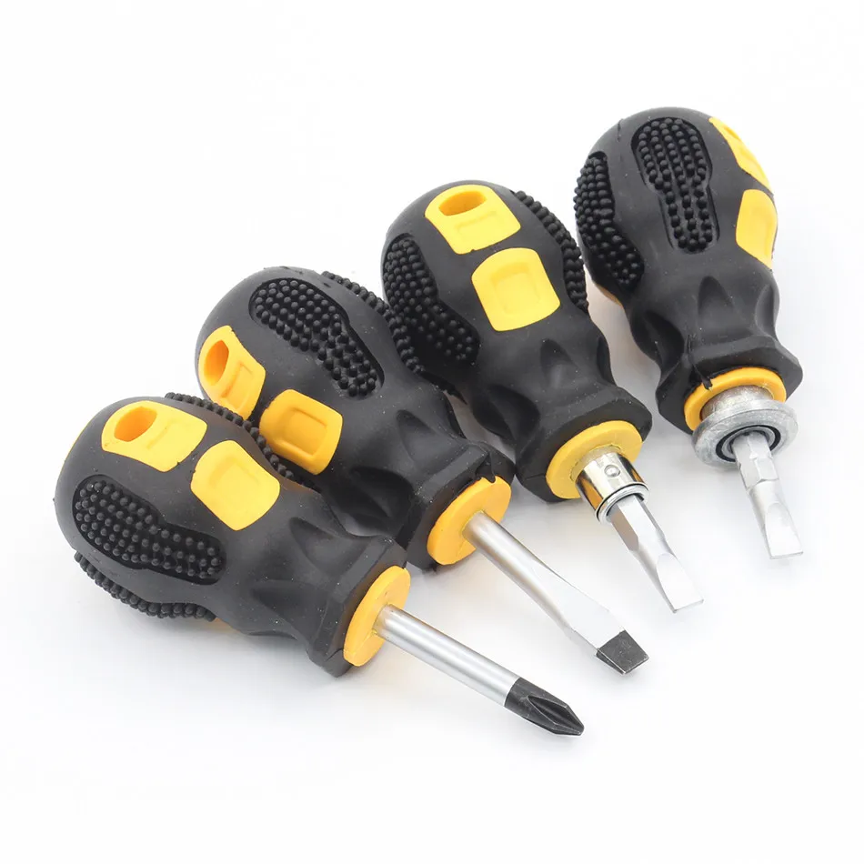 

1P 6*40mm Short Distance Screwdriver CR-V Phillips and Slotted Screw Driver Mini Dual Purpose Scalable Screwdrivers