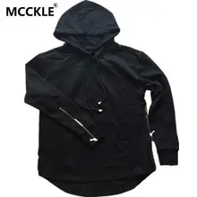 Neue Art Und Weise Mens Hallo-Straße Lange Hoodie Arc Cut Gold Seitlichem Reißverschluss Mit Kapuze Erweiterte Kapuzenpullover Für Männer Street Hip Hop Sweatshirt