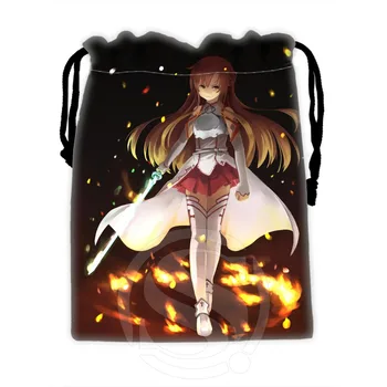 

H-P623 Custom Sword Art Online Asuna #3 drawstring bags for mobile phone tablet PC packaging Gift Bags18X22cm SQ00806#H0623